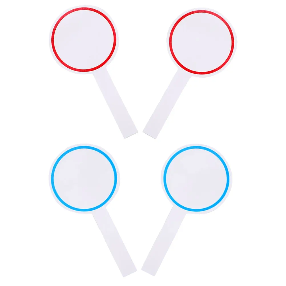 

4Pcs Scoreboard Handheld Whiteboards Dry Erase Board Single Side Paddles for Voting Scoring Games Reusable Scoreboard