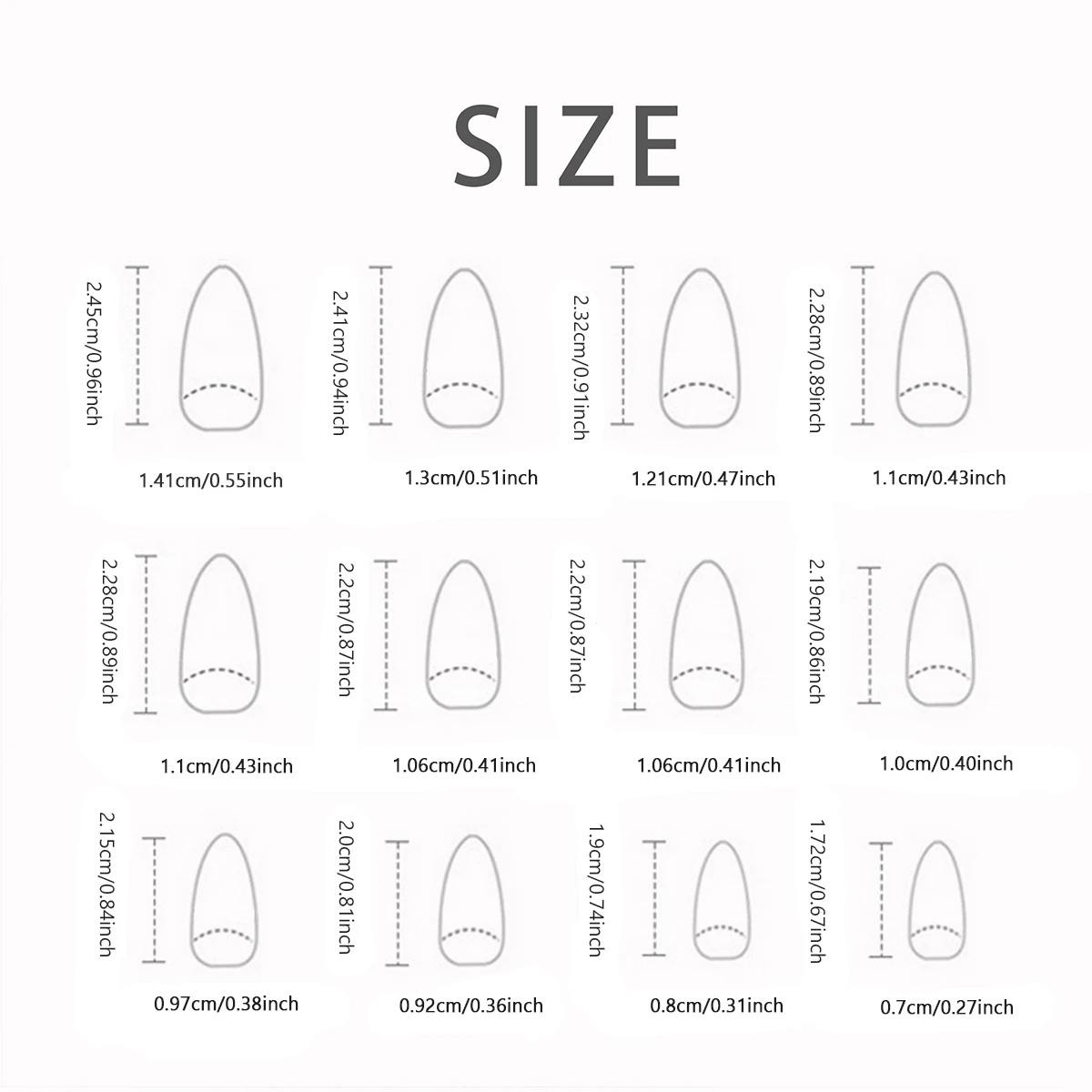 24 PCs Valentine's Day Long Almond Shape Novelty Pearl Bow Love Nail with 1 File and 1 Jelly Glue image 4