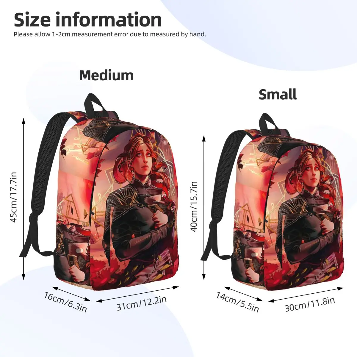 Clair Obscur Expedition 33 Student Backpack School Bag Hiking Travel Daypack for Men Women Bookbag Shoulder Bags