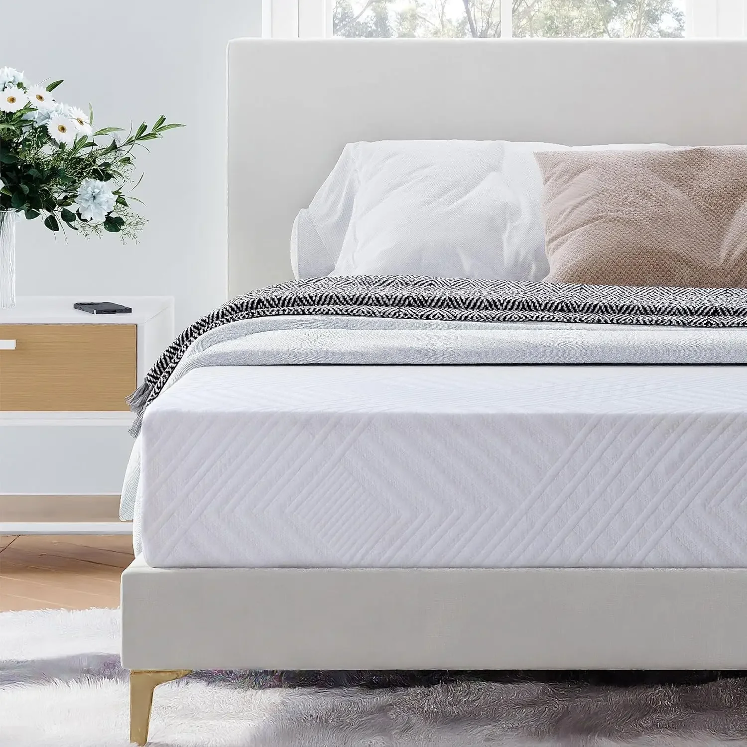 Mattress - 8 Inch Green Tea Memory Foam Mattress- Full Mattress in a Box Fiberglass Free Mattress