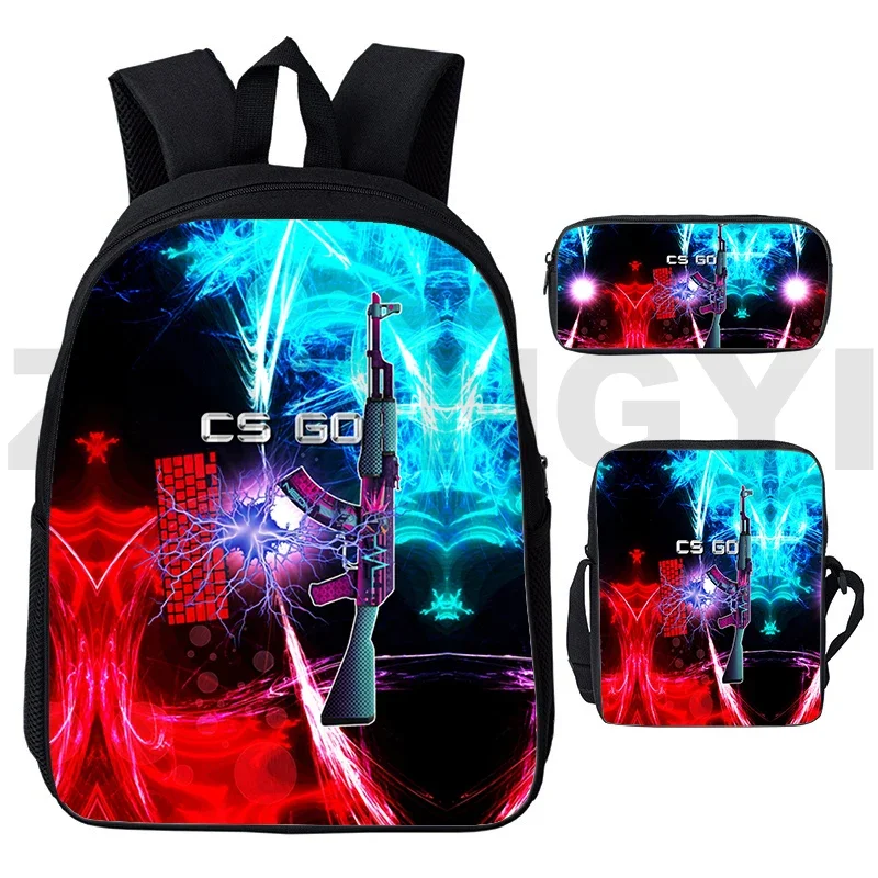 

3D Print CS GO Women's Backpack CSGO Game Shoulder Bag Kids Anime Schoolbag Teenager High Quality Computer Bag Men Sport Daypack