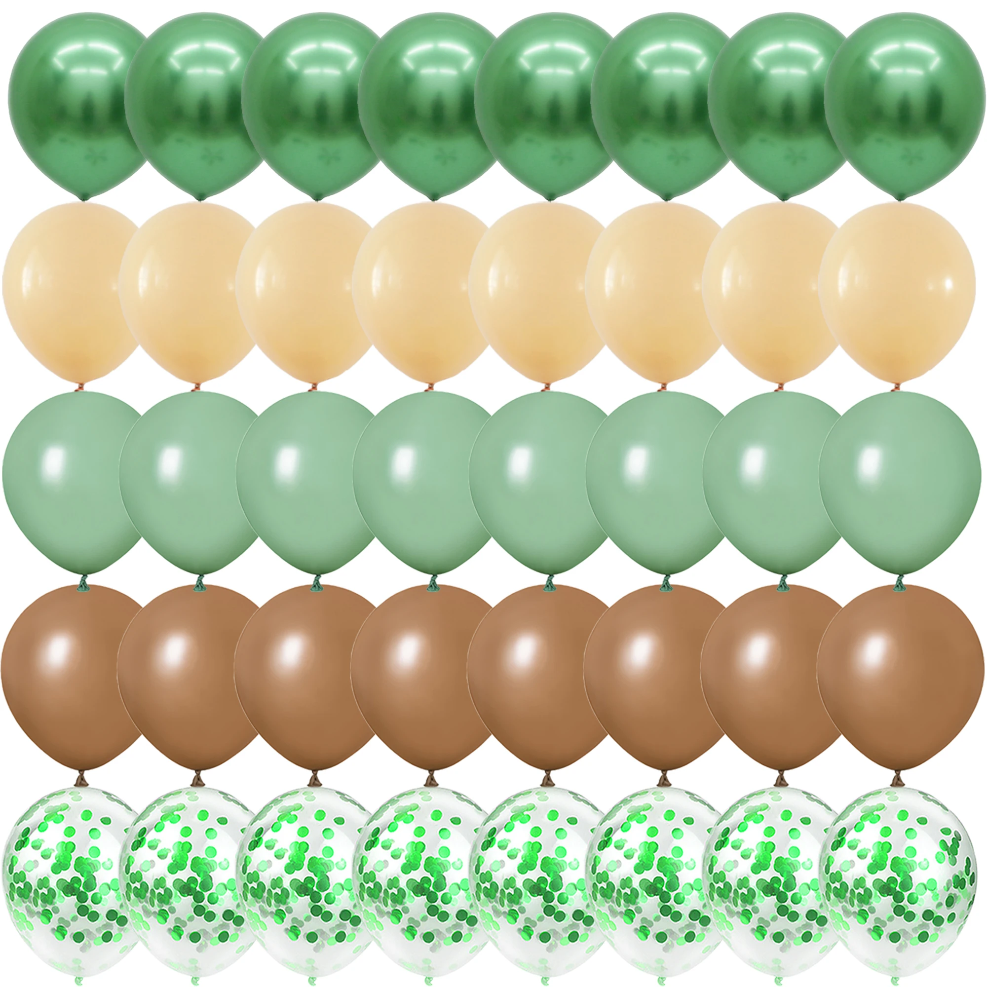 40PCS White skin tone green Balloons Gender Reveal Wedding Valentine's Day Baby Shower Birthday Globos Party Decorations