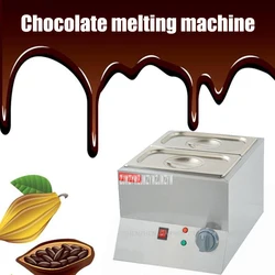 1PC podwójna elektryczna fontanna czekoladowa Fondue Chocolate Melt Pot melter Machine podgrzewacz do czekolady 220V 250w