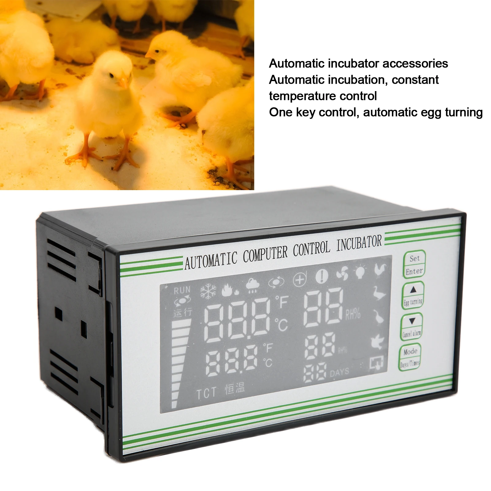 

Инкубатор для яиц Инкубатор для инкубации яиц Отключение питания Машина для инкубации яиц с памятью и датчиком температуры и влажности для курицы