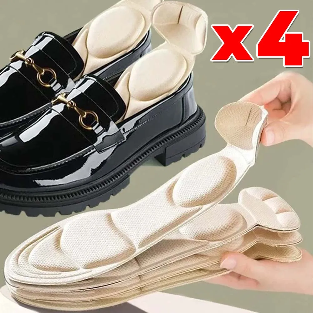 Memory Foam Insoles Women High-heel Shoes Insoles Anti-slip Cutable Insole Comfort Breathable Massage Shoe Pads Heel Protection