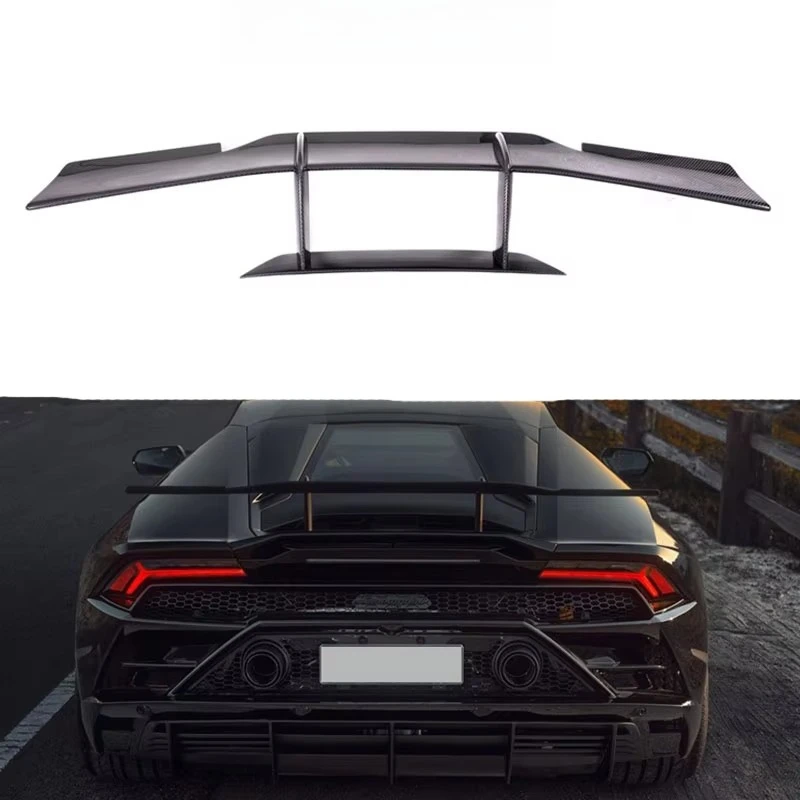 Dry Carbon Fiber 2019-2023 Huracan EVO & RWD & Spyder NVT Style Rear GT Wing Spoiler for Huracan GT Wing Spoiler
