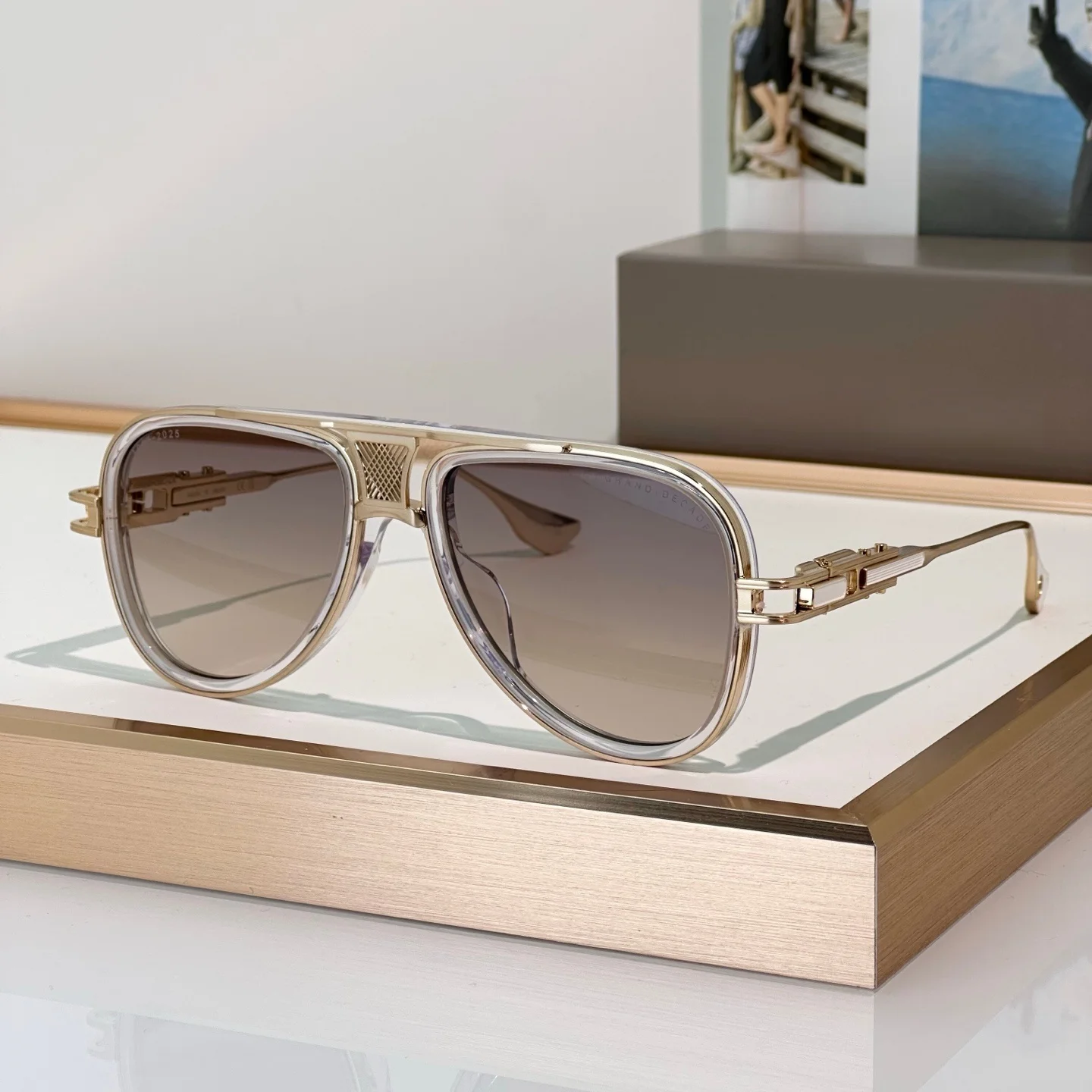 

ADITA GRAND DECADE DTS460 56-18 Top Quality Sunglasses for Men and Women Punk Luxury Acetate Titanium Designer Sunglasses Frame