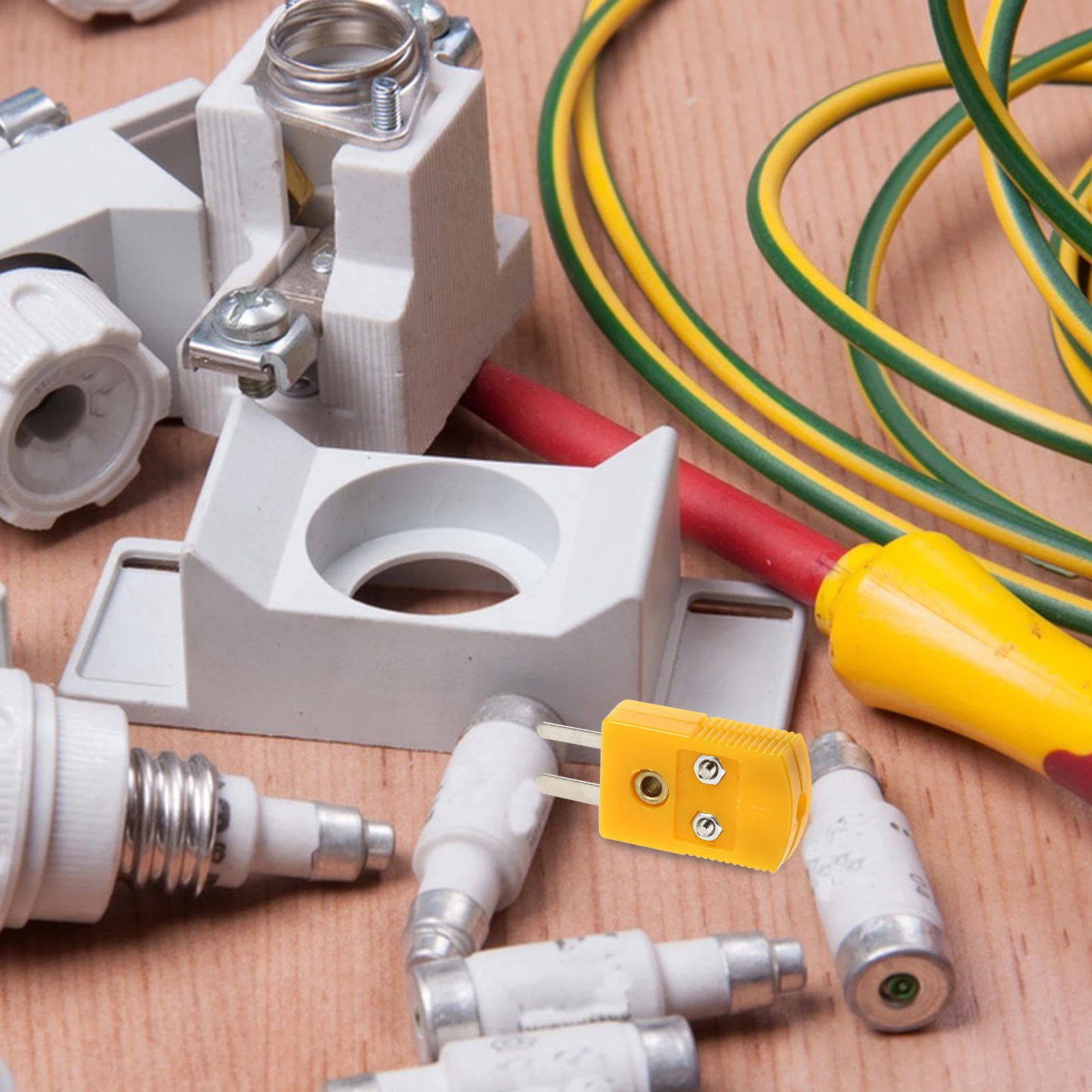 

6pcs K Thermocouple Connector ABS Female Thermocouple Joint Male Plugs Compatible Instrument Cable Adapter Thermometer