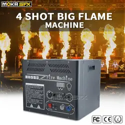 MOKA SFX 4 Heads Big Fire Flame Machine Instant Stop DMX Flame Projector Jet 6m for Big Stage Events
