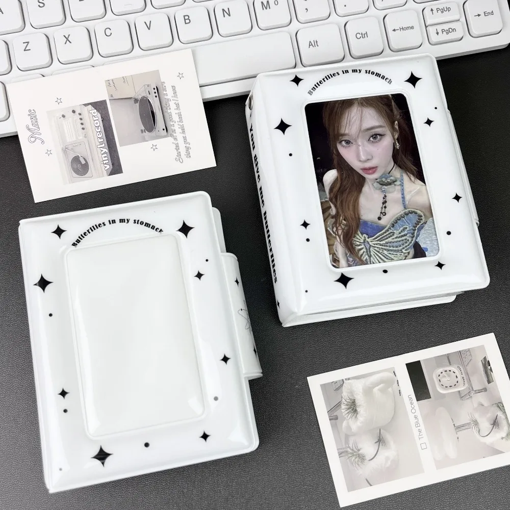 New Love Bow Card Album 3 Inch Mini with 16 Internal Pages Photocard Binder PVC Collectible Card Album Idol Card Collect Book