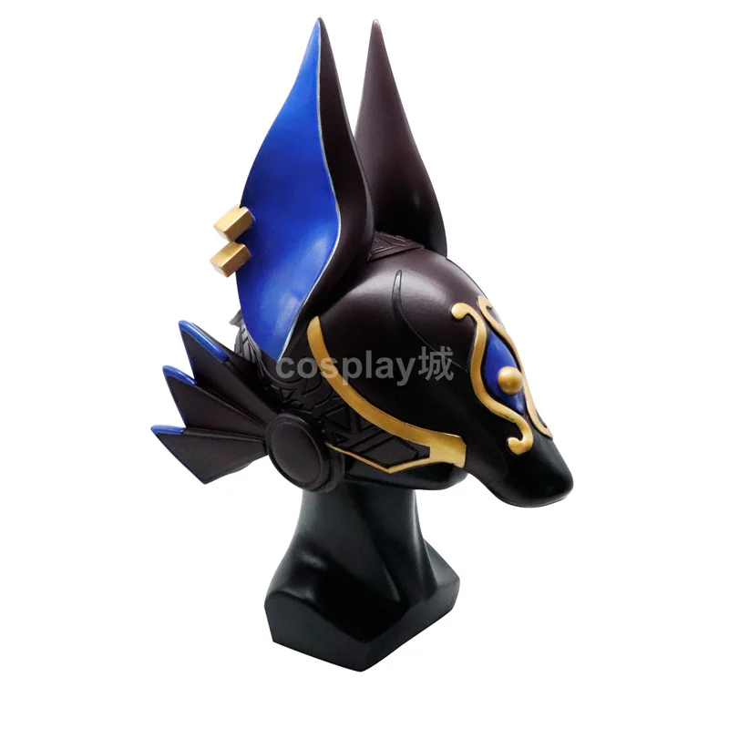 Genshin Mask Cos Helmet Hat Head Set Accessories The Kane With Dog Ears Cosplay Props Anubis Character Headgear Cos Halloween