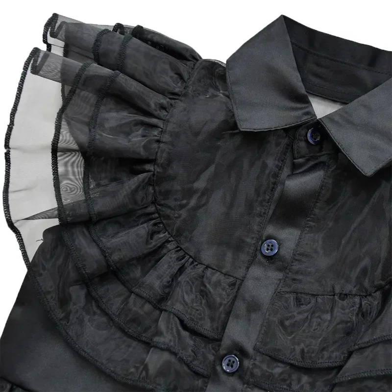 2025 HalloweenMercredi Addams habiller Costume pour filles anniversaire Halloween Cosplay robe de festa con perruque