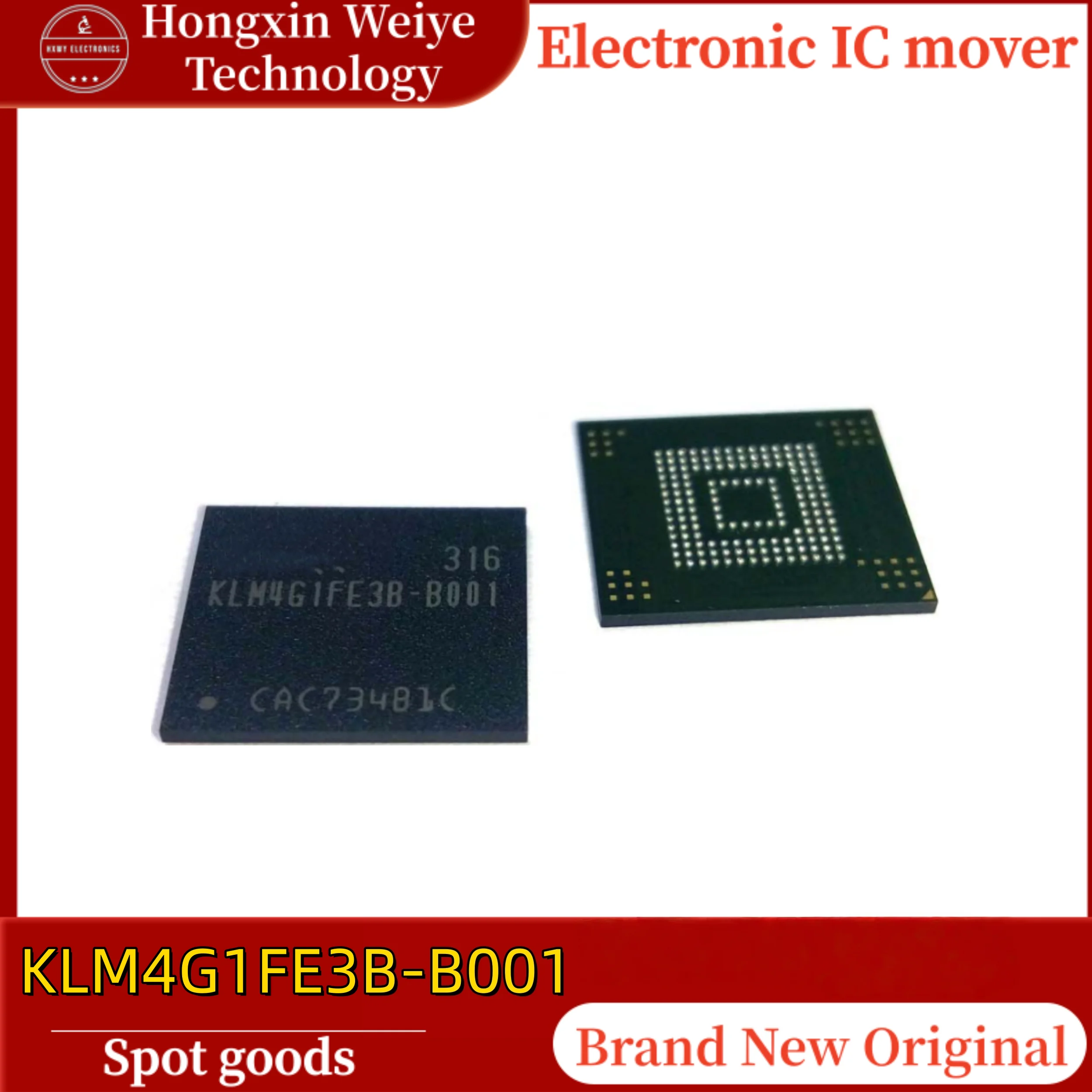 5/20 pcs KLM4G1FE3B-B001 BGA153 EMMC memory IC brand new in stock