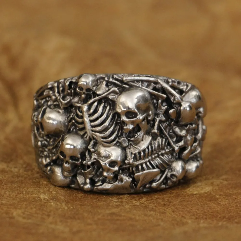 Cupronickel Skulls Grave Ring CP257 US Size 7~15