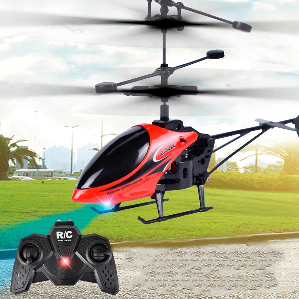 Children'S Toys 3-Channel Gesture Control Hanging Helicopter Remote Control Sensor Flyer Led Lights Rechargeable Durable Compact