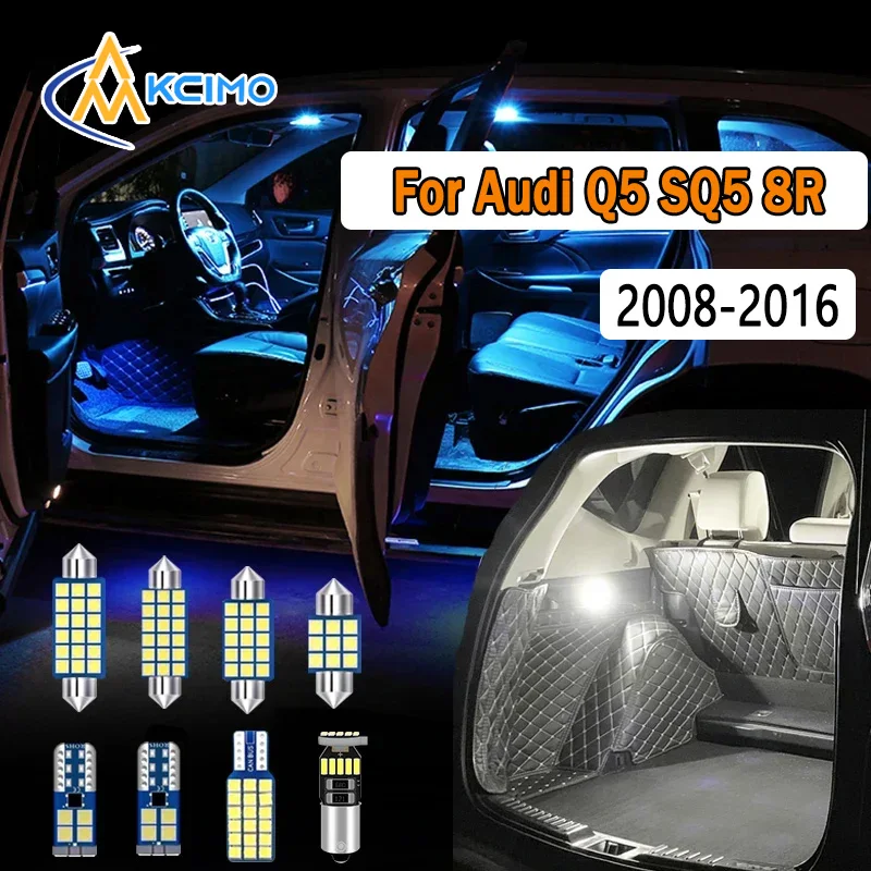

LED Interior Light Kit Canbus For Audi Q5 SQ5 8R 2008-2016 Super Bright Dome Map Door Lights Easy Install Bulbs Set