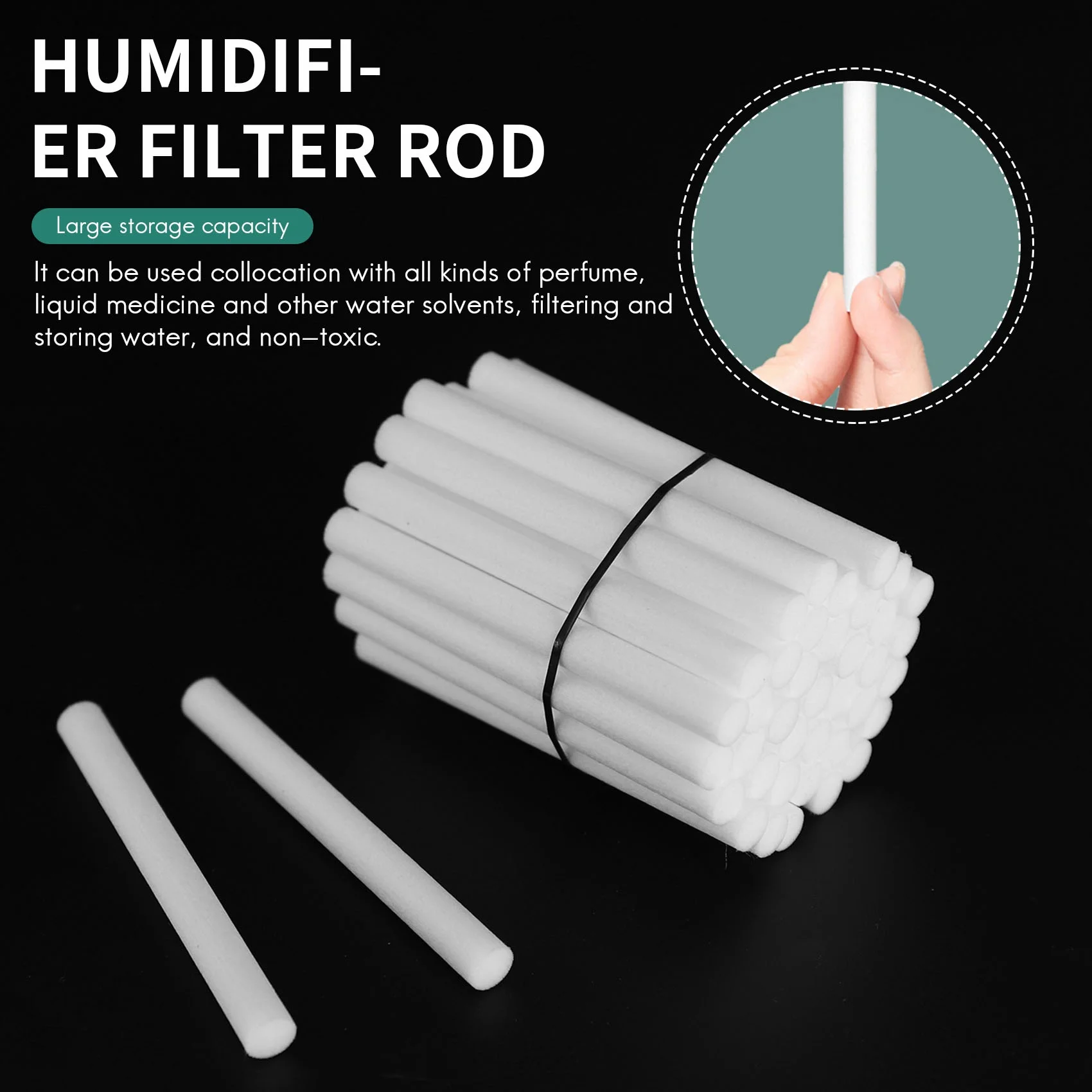 Cotonete Filtros Recarga Varas, Wicks de substituição para portátil Pessoal, Umidificadores USB Powered, Aroma Maker, 40pcs