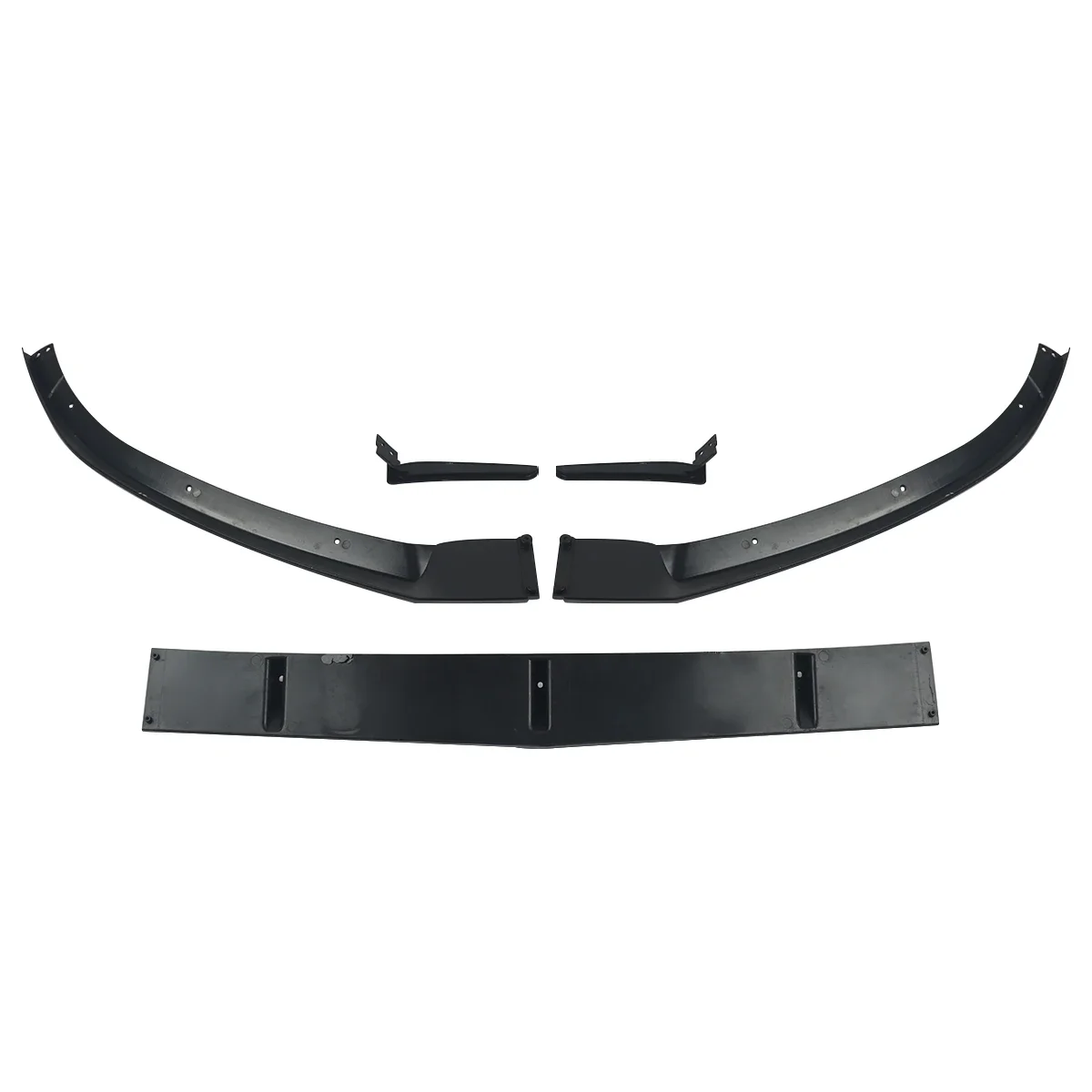 MagicKit ABS Car Front Bumper Spoiler Lip Splitter Trim for Mercedes Benz C-Class C205 W205 A205 2015 2016 2017 2018 Black CAR