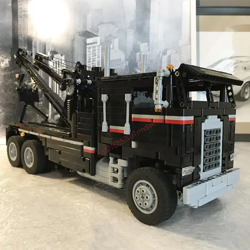 2533PCS MOC Freightliner FLA engineering container tractor dump trailer tower head creative ideas Children Toy Technology Blocks