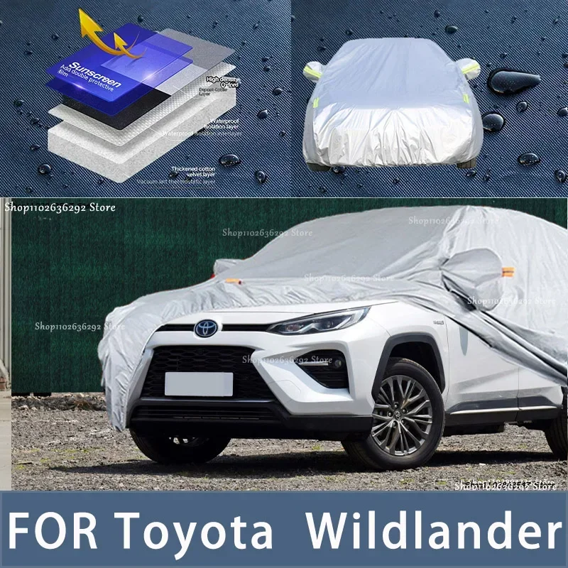 For Toyota Wildlander Outdoor Protection Full Car Covers Snow Cover Sunshade Waterproof Dustproof Exterior Car accessories