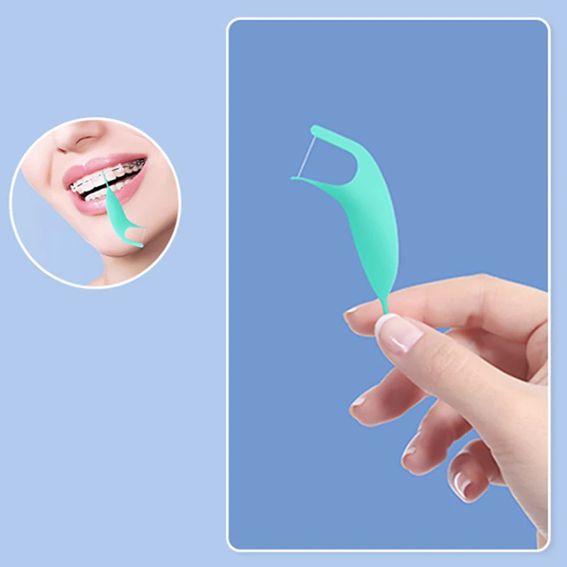 Cepillo Interdental desechable para Limpieza de dientes, herramienta para el cuidado de la higiene bucal, 50 unids/lote por bolsa