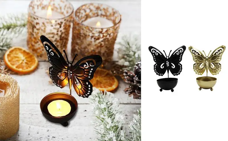 Metal Butterfly Candle Holder With Fine Grinding And Polishing Unique Style Candle Holder Stand For perfect gift Home Decoration