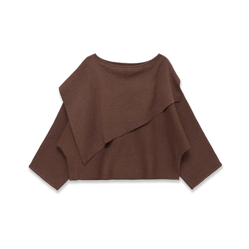 

2025 новый зимний стиль, свободный пуловер в европейском и американском стиле, женский дизайн, вязаный свитер в нишевом стиле