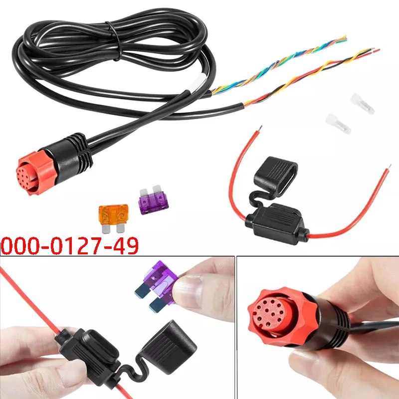 000-0127-49 PC-30-RS422 Power Cable Replace for Lowrance Hds Series Elite Hook 4 Chirp, Red, Dual RS-422 Communication Ports