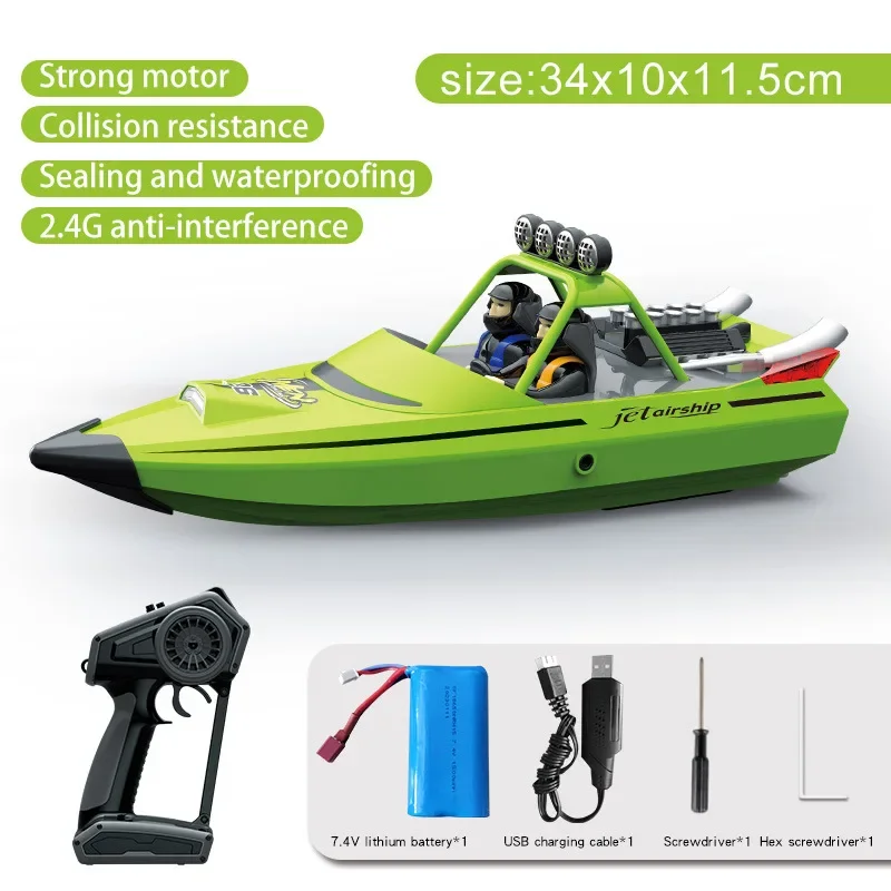 2.4G Afstandsbediening Jet Speedboot Tx725 Hogesnelheidsboot Elektrische Turbojet Hoogvermogen Waterdichte Hogesnelheidsboot Speelgoed Cadeau