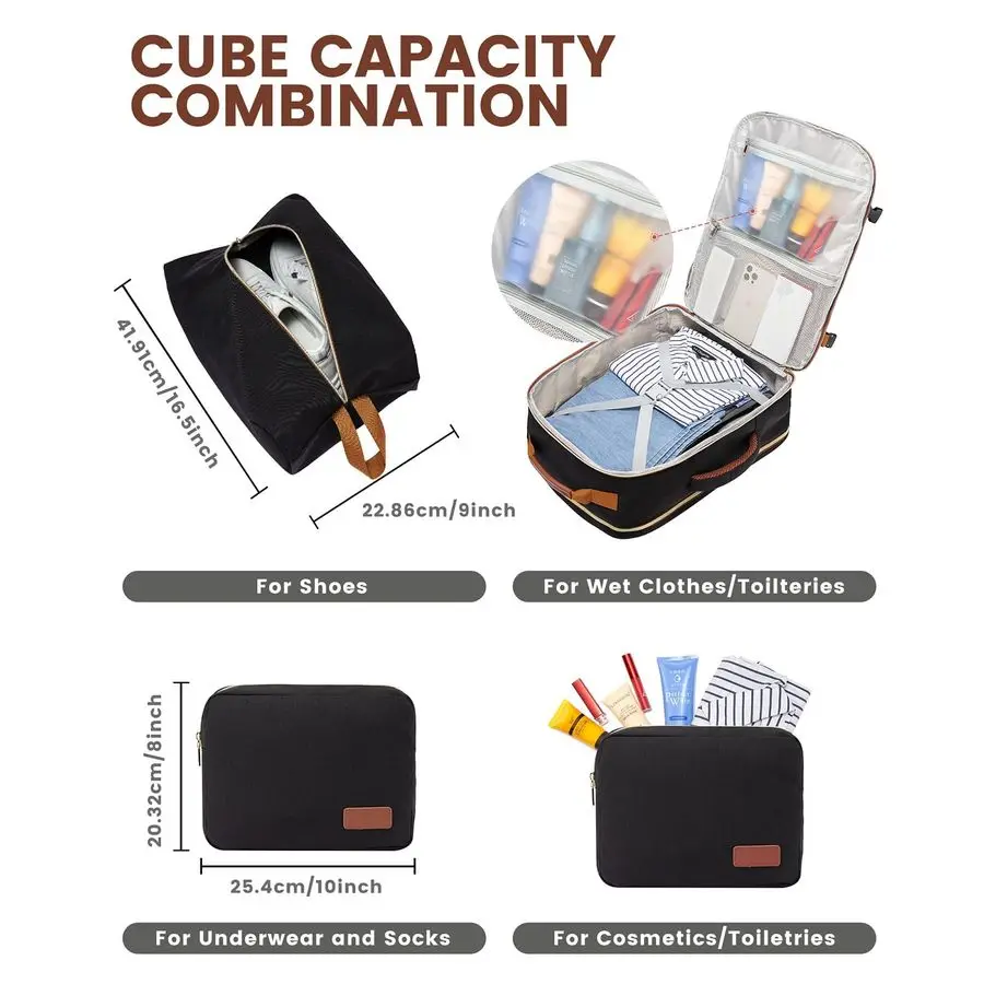 กระเป๋าเป้เดินทางขนาดใหญ่ 50 ลิตร สำหรับผู้หญิงและผู้ชาย ใส่แล็ปท็อปขนาด 17 นิ้วได้ ใช้เป็นกระเป๋าถือขึ้นเครื่องบินได้ ใช้เป็นกระเป๋าสัมภาระส่วนตัวบนเครื่องบิน
