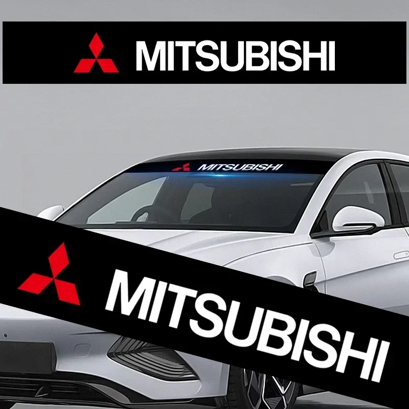 

Easy Install Car Front Window Decoration Sticker Compatible Mitsubishi Motors Metal Label Sticker Label Emblem Chrome Pajero ASX