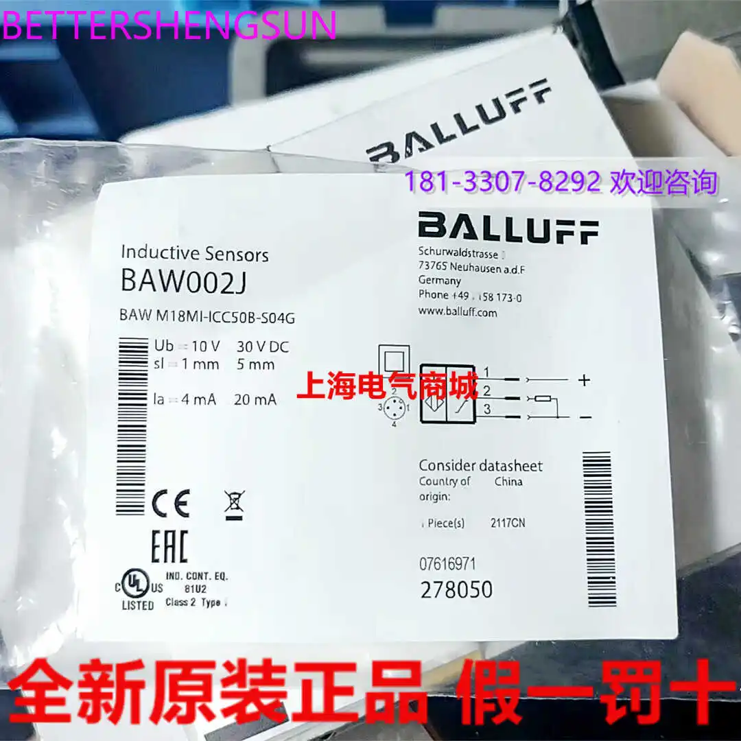 

Baw M18MI-ICC50B-S04G Inductive Distance Measure Sensors Baw002j