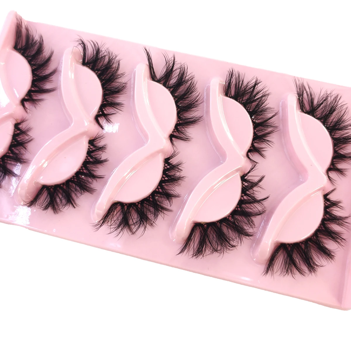 جديد 5 أزواج الكلاسيكية ثلاثية الأبعاد رموش تكثيف عين القط فو المنك لاش الطبيعية Wispy الروسية قطاع جلدة ماكياج الرموش الصناعية الدرامية #5