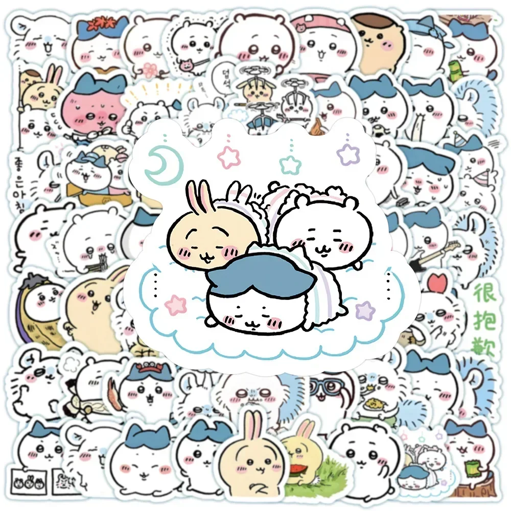 NEW 101PCS Kawaii Chiikawa Cartoon Stickers Decorative Scrapbook Luggage Cup Stationery Cute Graffiti Jiyikawa Sticker Gift