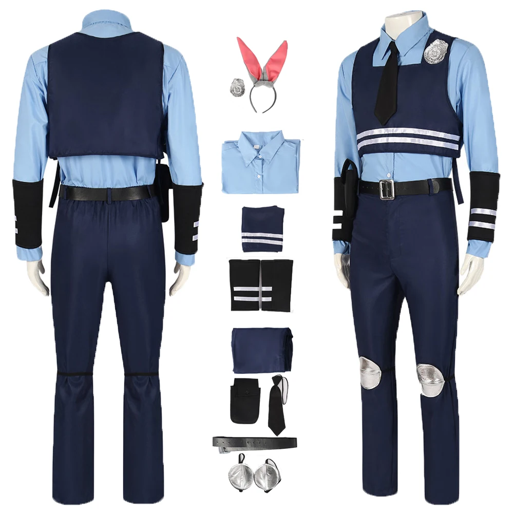 

Anime Zoo Cos Judy Cosplay Costume Outfits Fantasy Uniform Suits For Male Roleplay Halloween Carnival Party Clothing Accessories