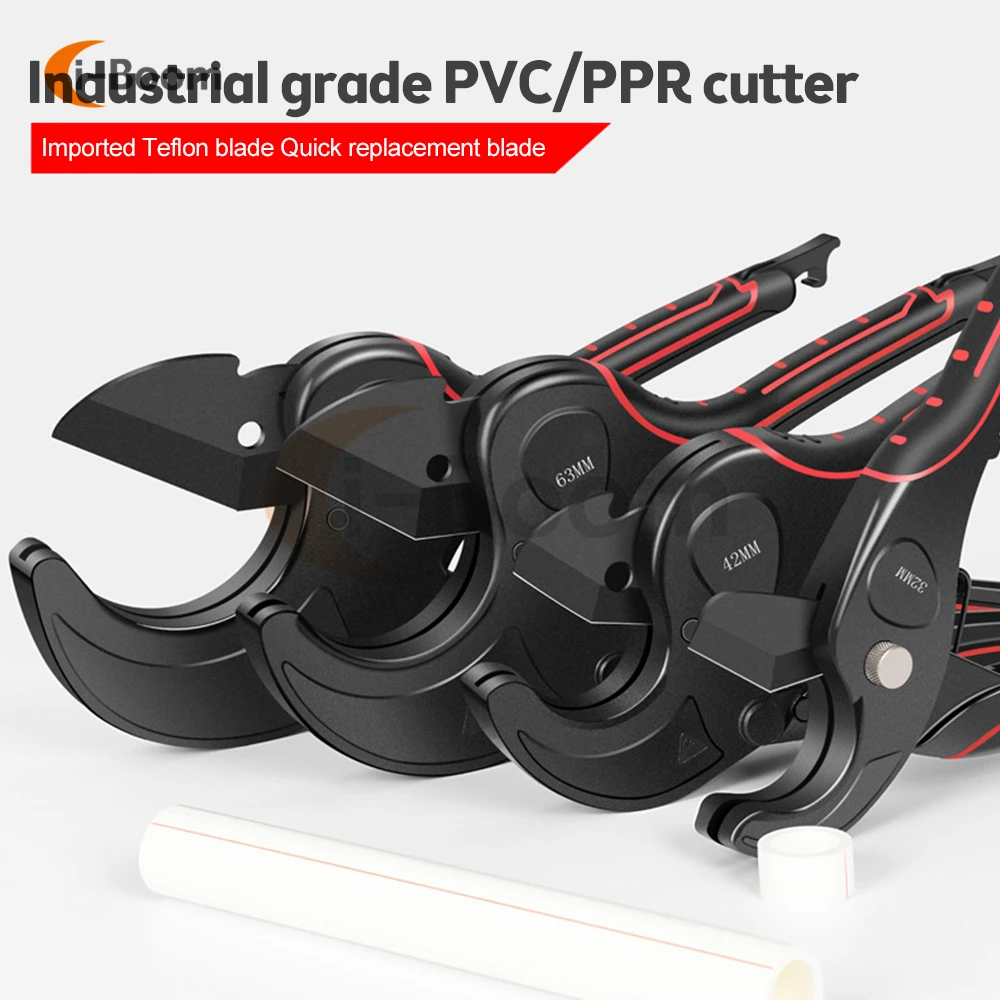 Pipe Cutter 32-75MM Pipe Cutting Scissors Ratchet Cutter Tube Hose Plastic Pipes PVC/PPR Plumbing Manual Cutters Hand Tools