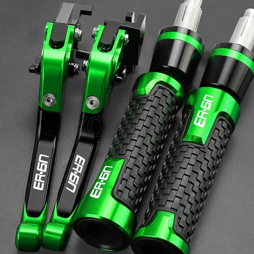 

For Kawasaki ER6N ER-6N ER 6N 2009~2021 2022 2023 2024 Motorcycle Accessories Brake Clutch Levers Extendable Handlebar Grips