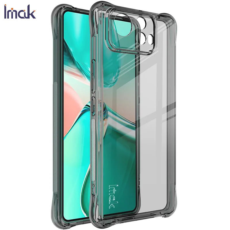 Capa Imak para ASUS ROG Phone 9 FE, 9 8 Pro, Zenfone 12 11 Ultra, resistente a quedas, em TPU macio, silicone transparente.