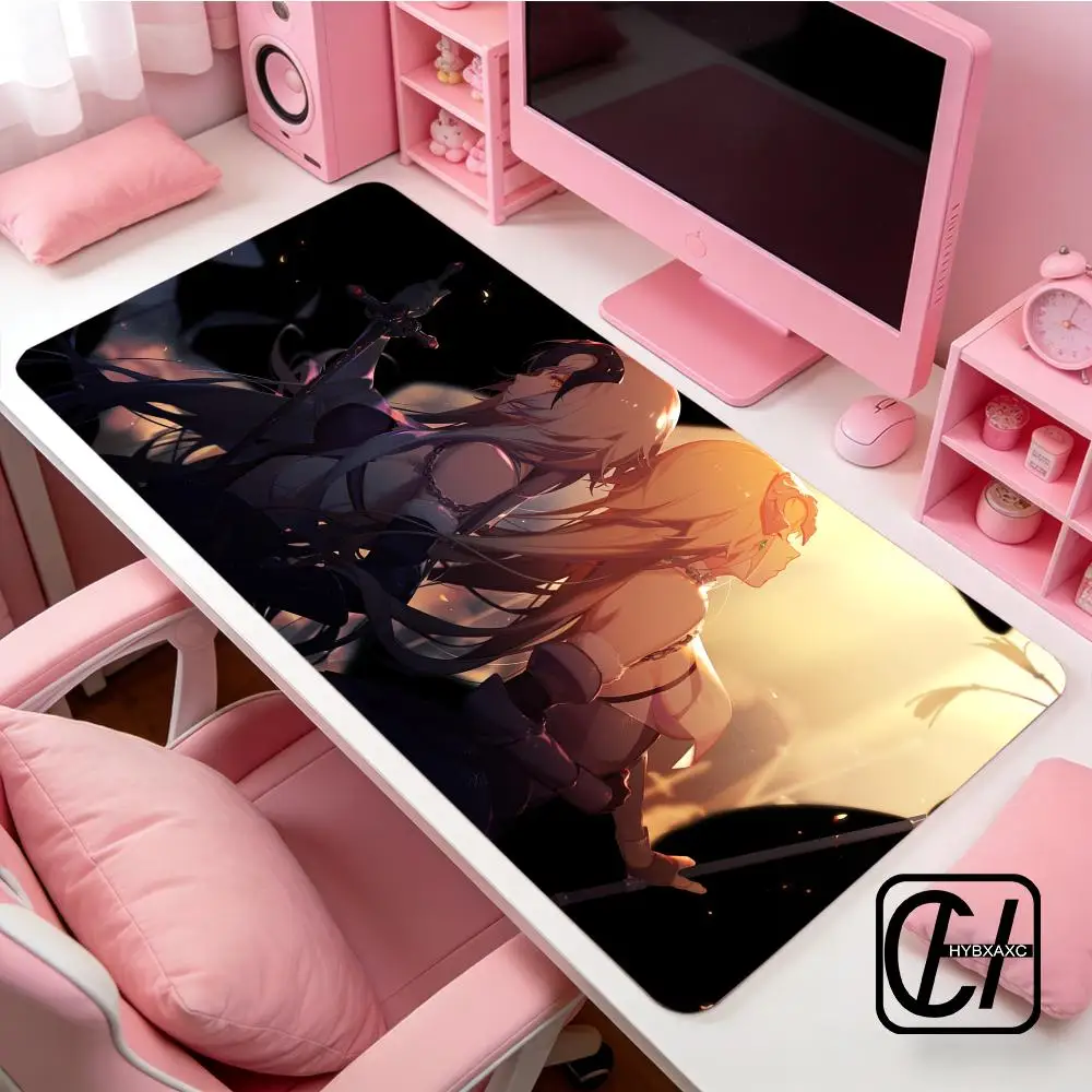 Fate Grand Order Saber Rin Alter Mouse Pad 90x40CM Non-Slip Gaming Mouse Pad Gamer E-Sports Mouse Mat Game Mechanical Keyboard