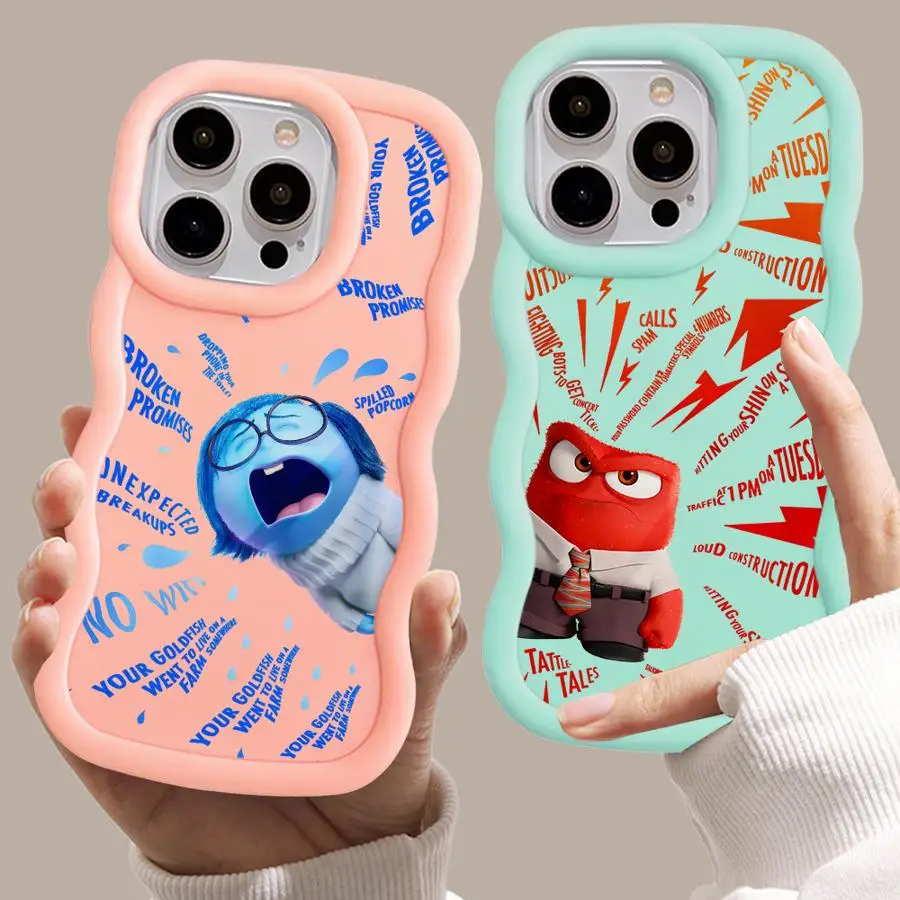 Disney Inside Out 2 Phone Case for Apple iPhone 15 16 Pro XS Max 13 14 Plus XR SE 7 8 12 11 Pro plus Matte