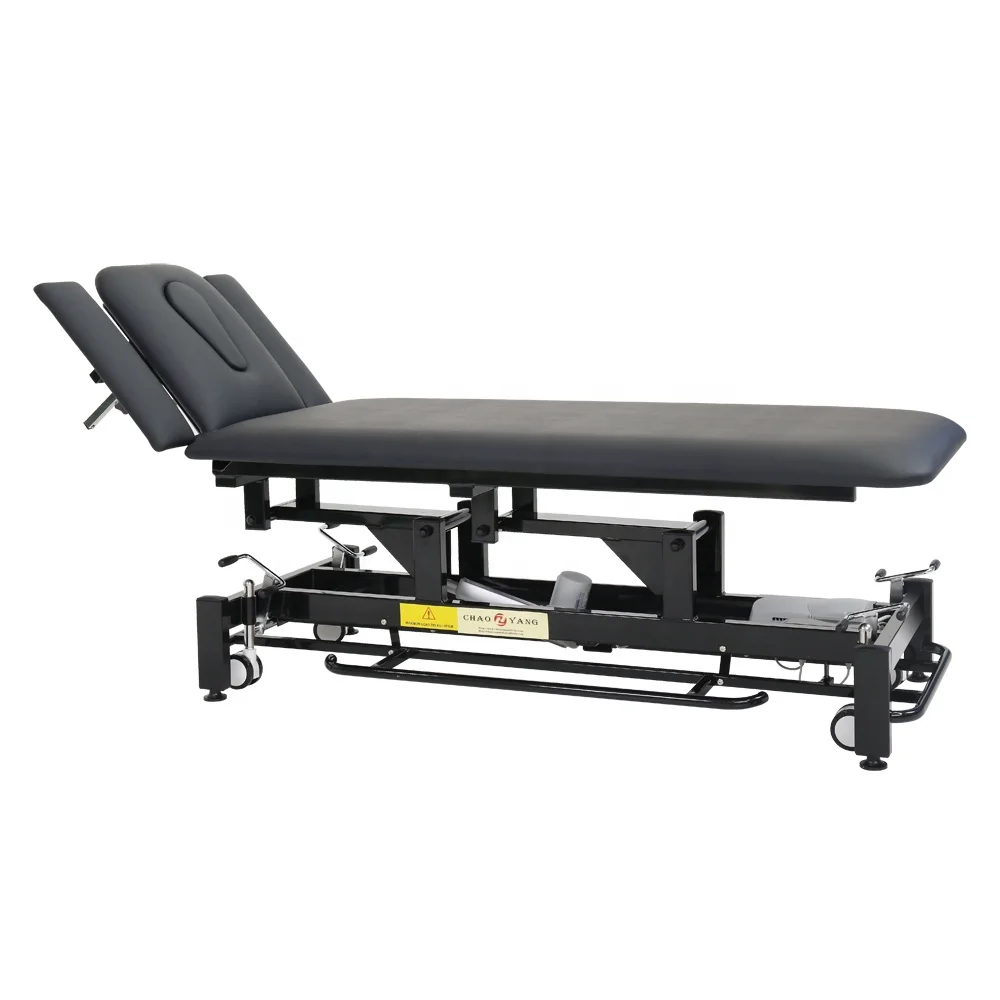2026Hotwave Physiotherpy 4 Section Electric Lift Massage Bed Treatment Table Exam Bed Chiropractic Table Stretcher Bed Facial
