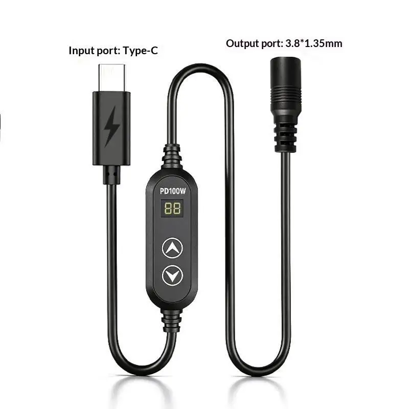 Type C To DC Power Boost Cable 5V/9V/12V/15V/20V Boost Line 8 Adapters USB C To DC Jack Connector Fast Charging For Wifi Router