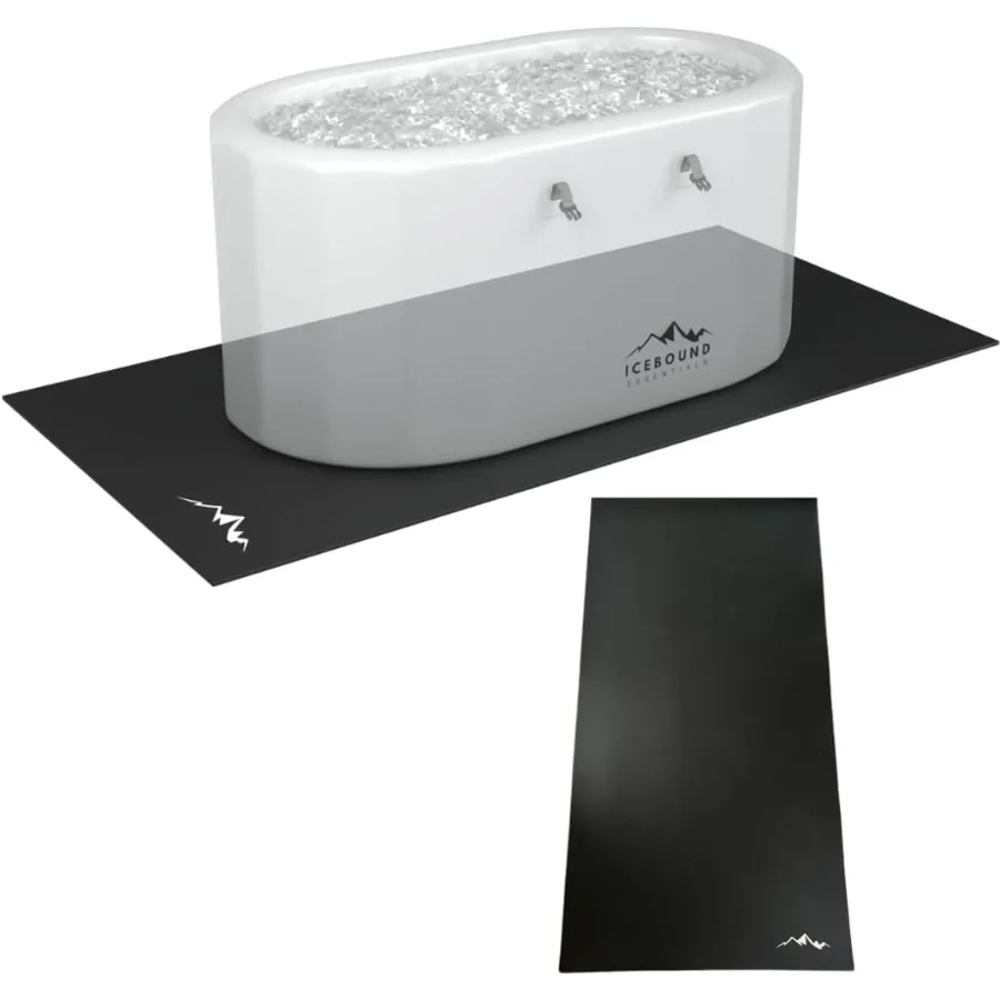 Cold Plunge Mat - Recycled Rubber 80' x 40' - Protective Ice Bath Mat - Exercise and Fitness Accessory