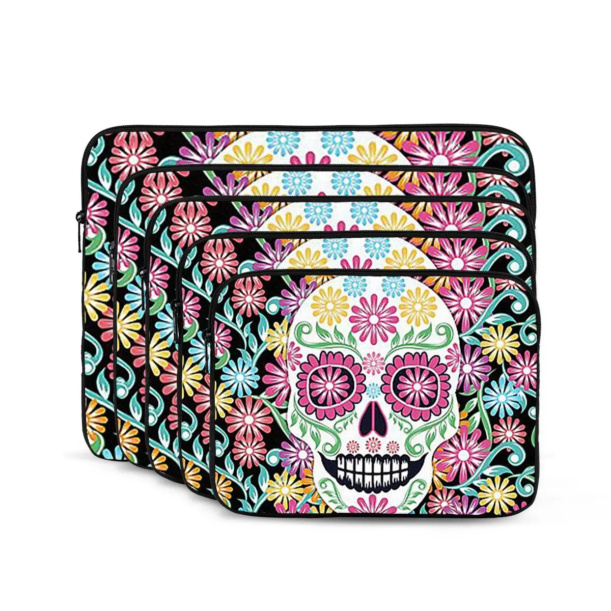 

День мертвых и цветочный череп с узором, сумка для ноутбука, чехол для ноутбука, чехол для ноутбука, противоударный чехол для планшета, сумка