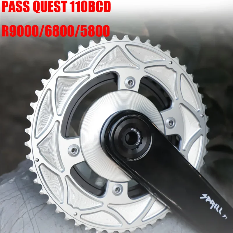 

PASS QUEST 110BCD Dual Sprocket 11-12S R9000/6800/5800 Crankset for Road Bikes, Gravel Bikes