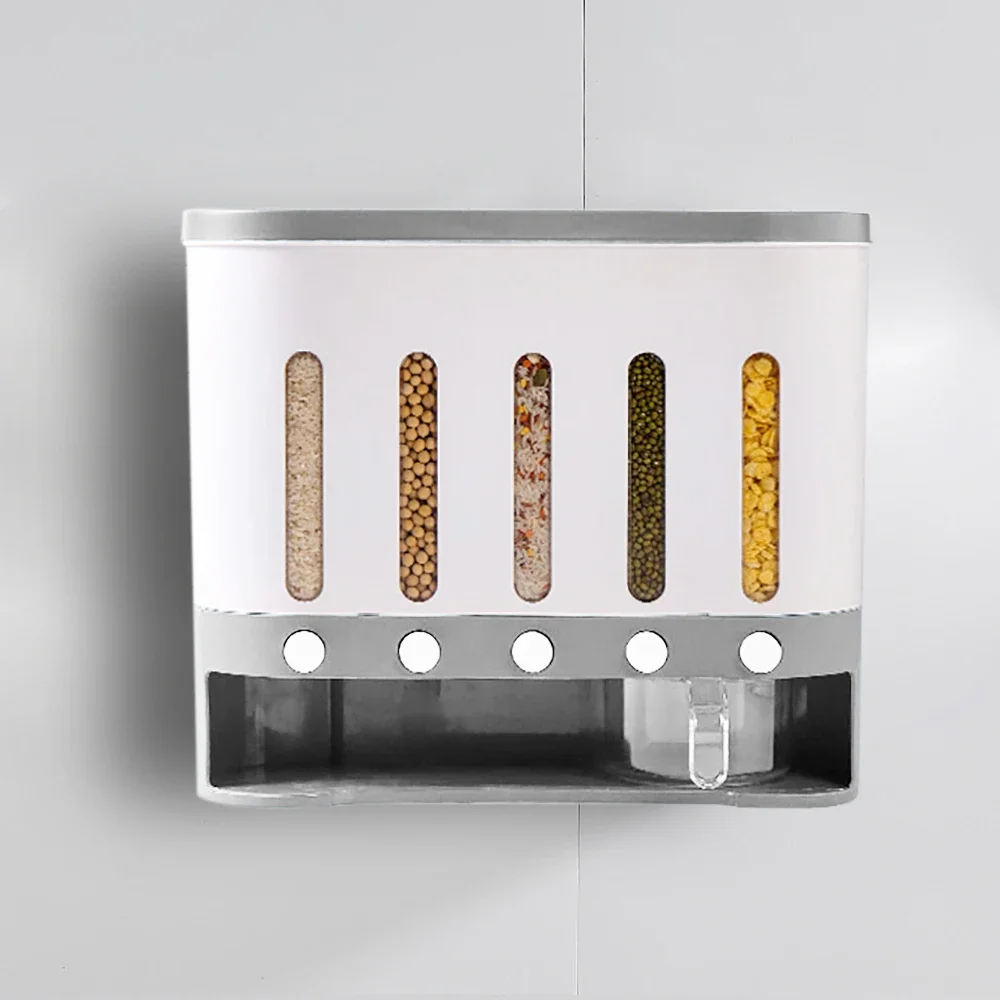 

Kitchen Storage storage containers with lid Modern Cereal Dispenser Kitchen Wall-Mounted Granary Dispenser