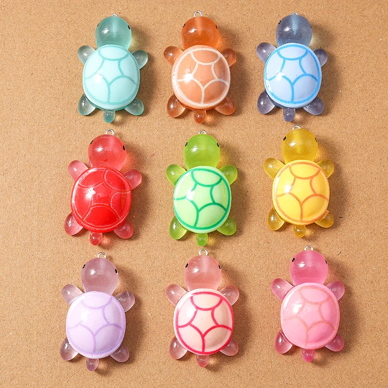 5pcs 50*31mm 3D Simulation Tortoise Charms Pendants for Jewelry Making Necklace Earrings DIY Handmade Accessories Supplies