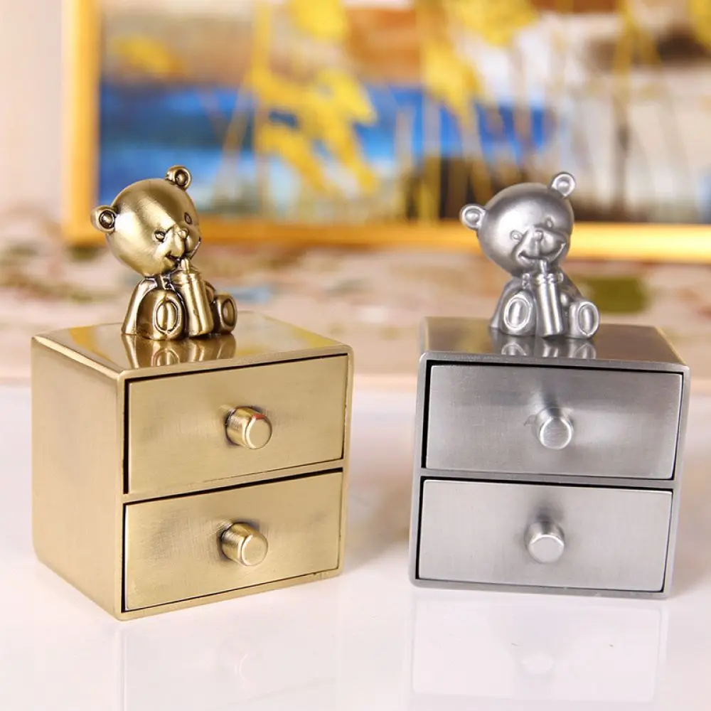 Baby Tooth And Hair Keepsake Organizer Box European Metal Drawer Container Creative Souvenir Gift For Nursery