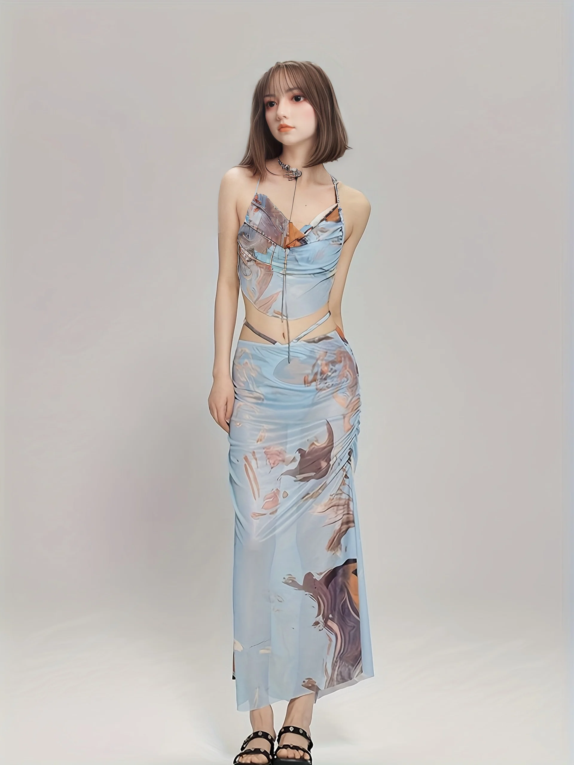 57.09in Slim Body Anime Doll, Flat Chest Lifelike TPE Figure, Realistic Skin, Movable Skeleton, Sexy and Elegant Shape