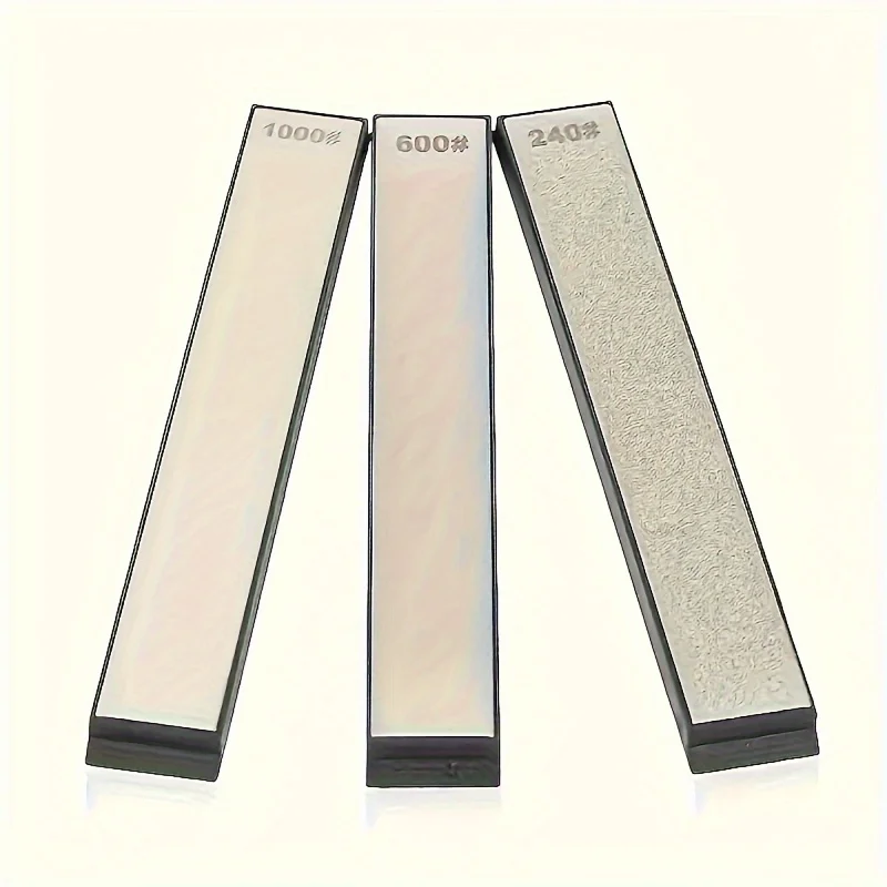 3pcs Diamond Sharpening Kit - 240, 600, 1000 Grit Sharpening Stones, Suitable for Oil Stone and Angle Grinder